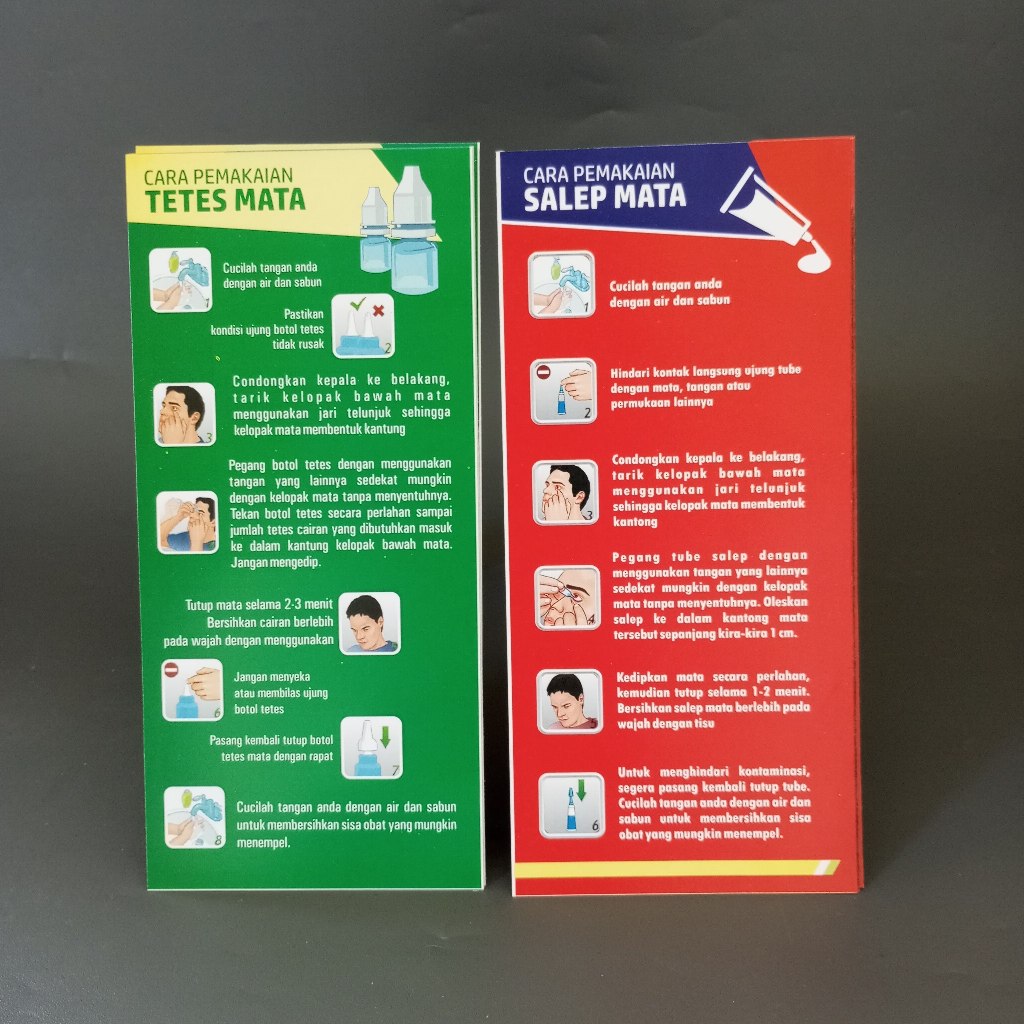 Flyer Cara menggunakan Salep Mata/ cara menggunakan tetes mata/ flyer Kesehatan/ Flyer Farmasi