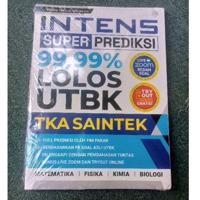 Buku INTENS SUPER PREDIKSI 99,99% LOLOS UTBK TKA SAINTEK