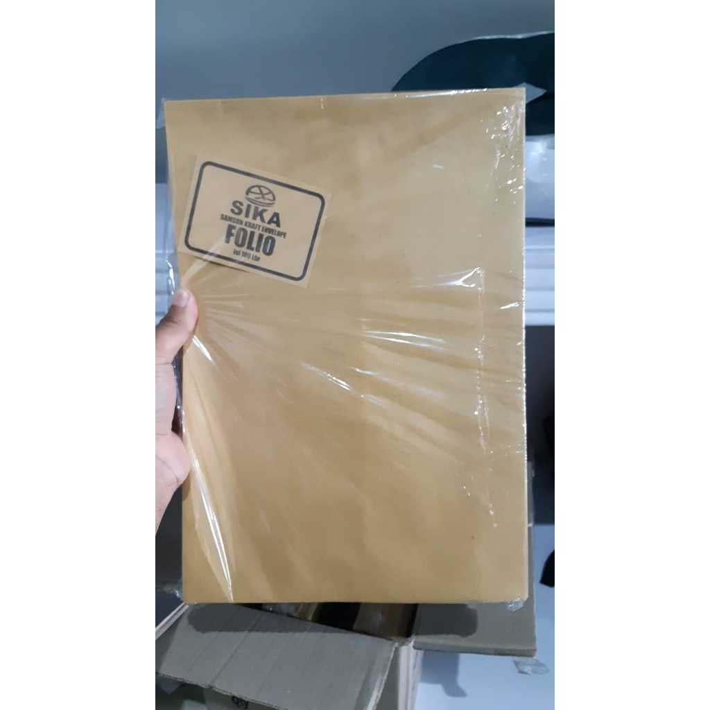 

SAMSON KRAFT ENVELOPE FOLIO ISI 100 LEMBAR SIKA MAP COKLAT 100lbr