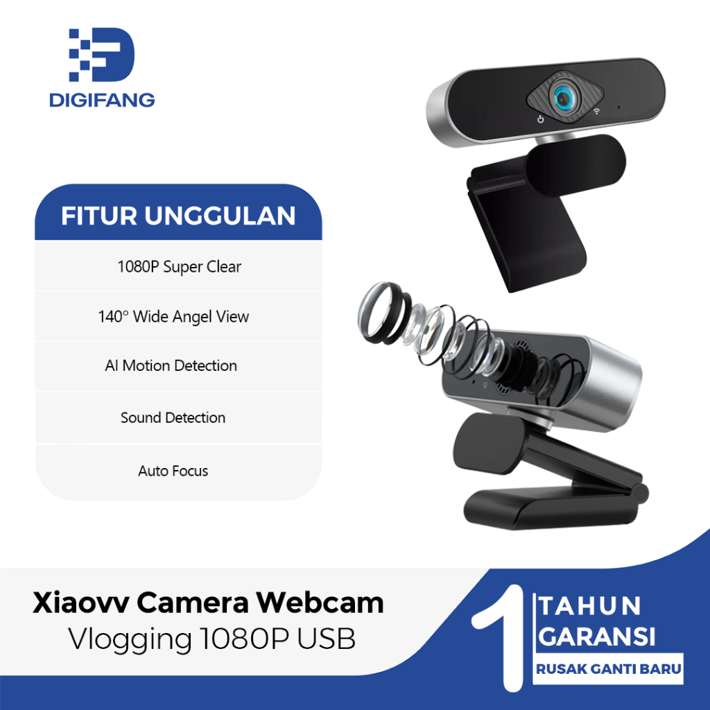 Xiaovv USB Camera Webcam Vlogging 1080p