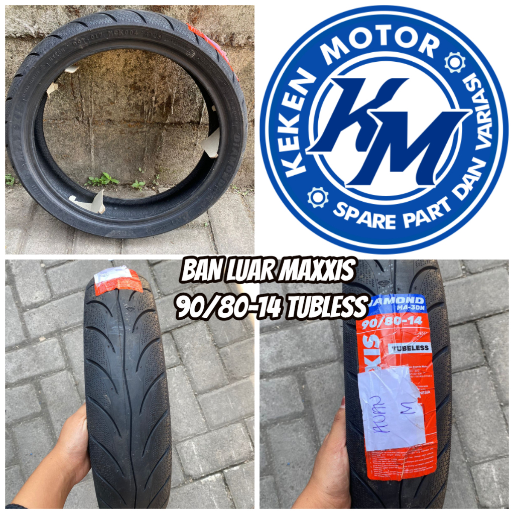 BAN LUAR MAXXIS 90/80-14 TUBELESS || BAN LUAR DEPAN BELAKANG MATIC MAXXIS 90/80-14 TUBLESS