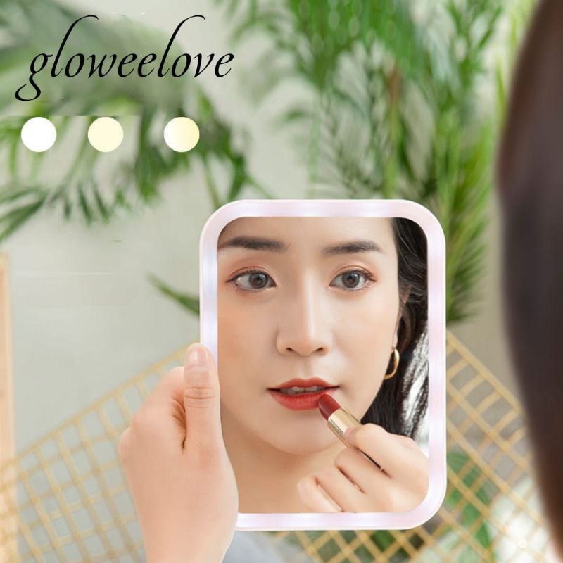 Kaca cermin lampu LED tombol touchscreen mirror touchscreen Rechargable