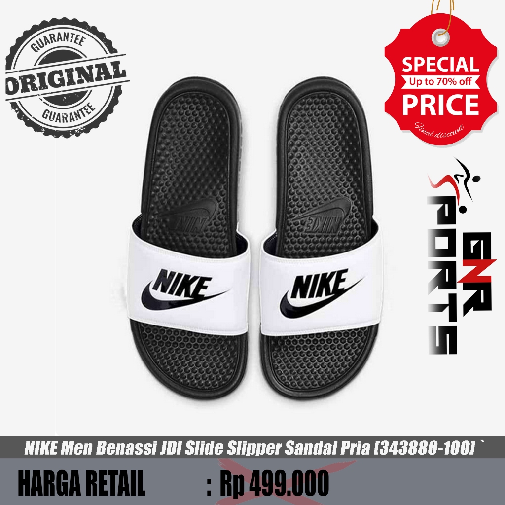 Sandal NIKE Men Benassi JDI Slide Slipper Sandal Pria [343880-100] Original 100%