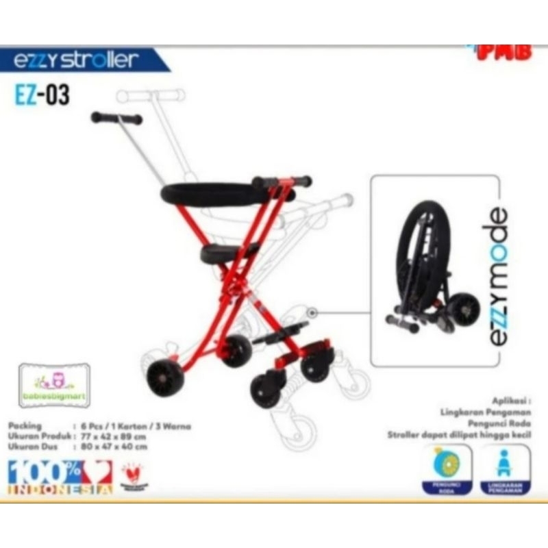 MAGIC STROLLER KERETA DORONG ANAK RODA 4 BISA DILIPAT