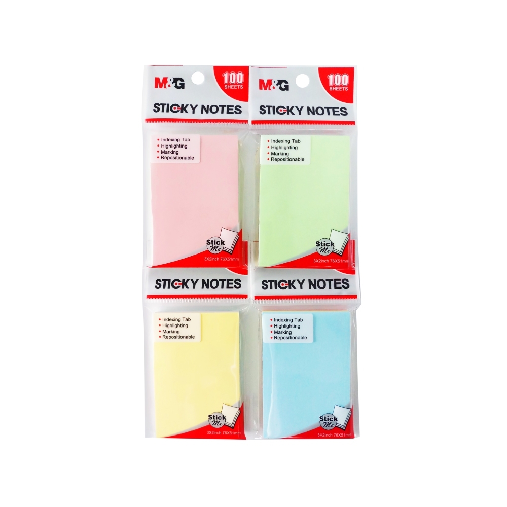

M&G 3x2 Sticky Note Colorful 76x51mm 100 Sheets YS-92 4 warna