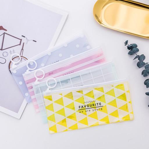 

Tempat Pensil Transparan Zip Tempat Kosmetik Zip Tempat Alat tulis