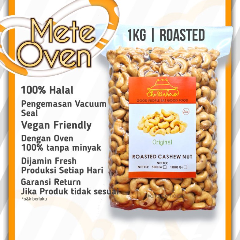 

R29 Kacang Mete Mede Oven Panggang Roasted ChoBerhouse Wonogiri 1kg Paling Laris