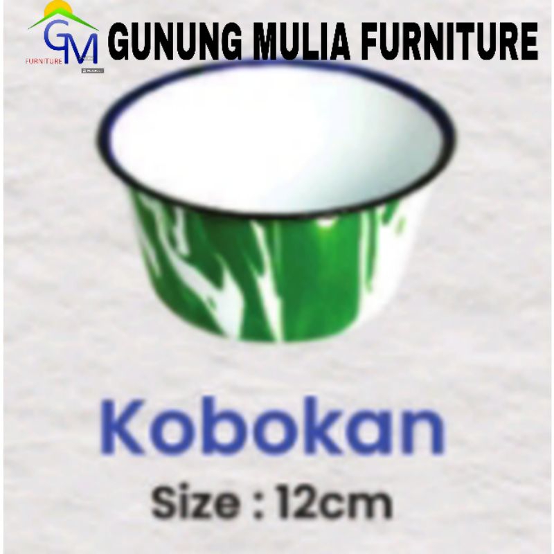 Mangkok Sup / Mangkok Kobokan / Cetakan Nasi Motif Batik Tidak Luntur  Kuat Merk Panen Enamel Cookwa