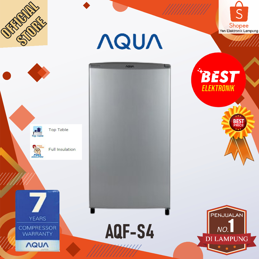 Freezer AQUA AQF S4 Lemari Es Pembeku Es Batu 4 Rak Garansi Resmi AQUA