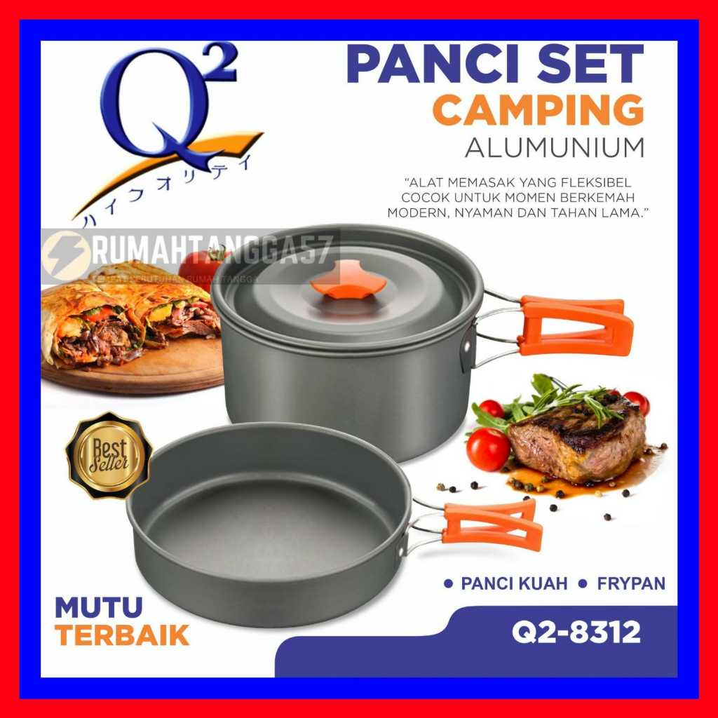 PANCI SET CAMPING Q2-8312 / PANCI SET CAMPING ALUMUNIUM Q2 8312 / ALAT MASAK CAMPING SERBAA OUTDOOR