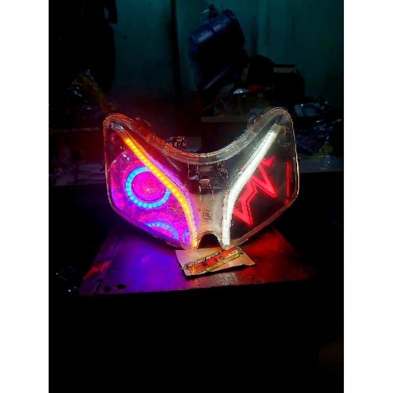 REFLEKTOR LAMPU DEPAN HONDA VARIO 110 KARBU SEIN RUNNING PROJIE HIGHLOW CUSTOM LAZY LIGHT.