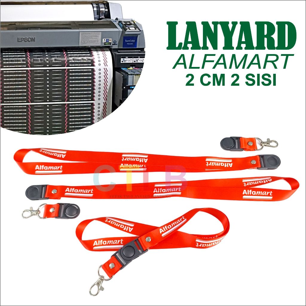 

TALI LANYARD ALFAMART/GANTUNGAN NAME TAG ALFAMART/KALUNG ID CARD ALFAMART PRINTING SUBLIM