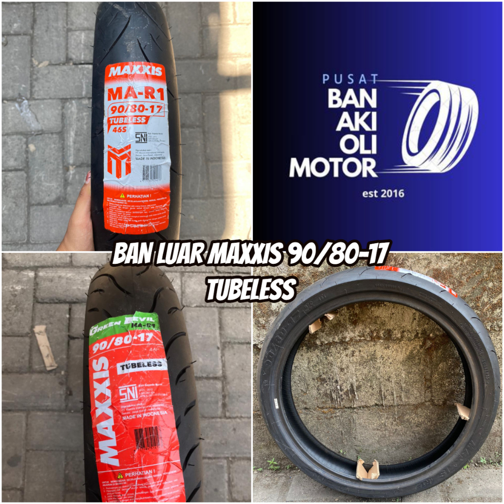 BAN LUAR MAXXIS 90/80-17 TUBELESS || BAN LUAR DEPAN BELAKANG MAXXIS 90/80-17 TUBLESS