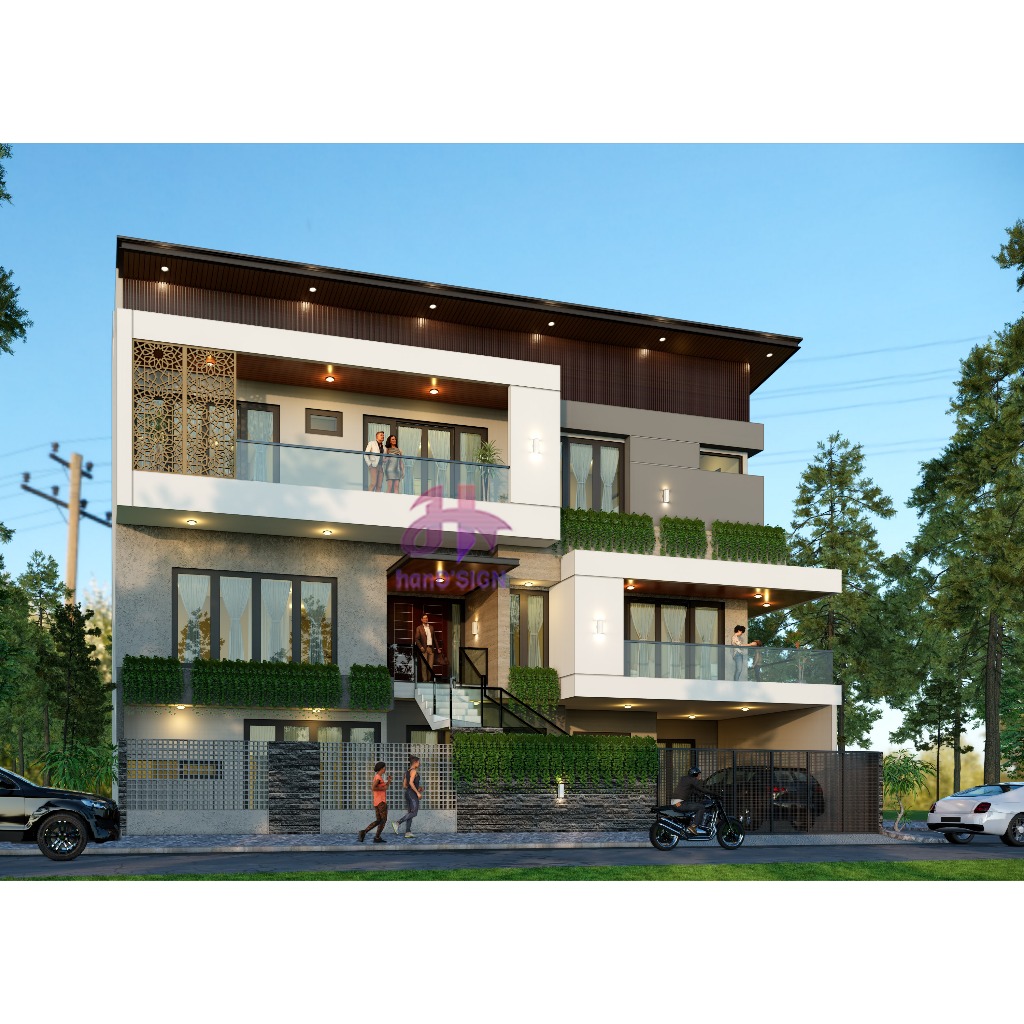 JASA DESAIN RUMAH | DESAIN RUMAH MODERN 18x12.5M