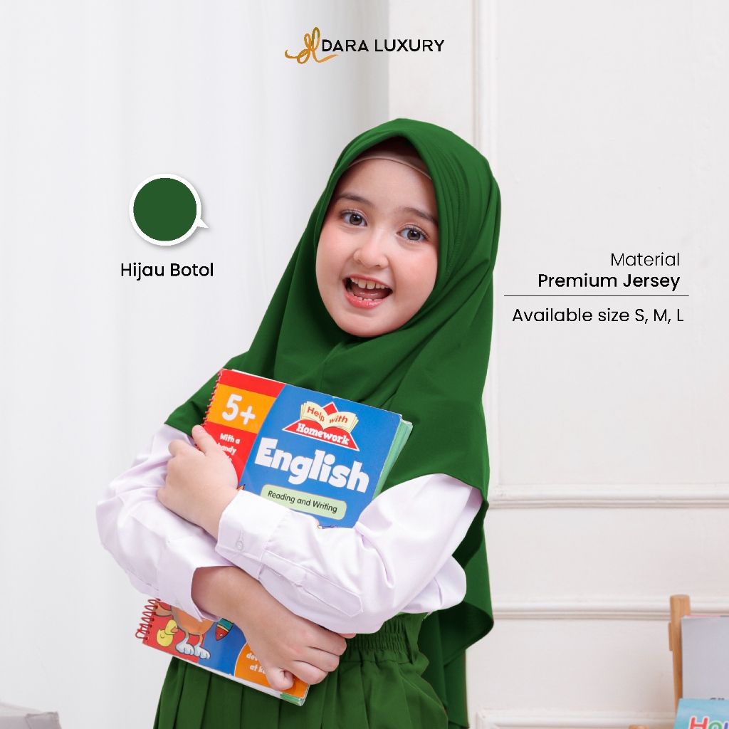 premium dara luxury alice hijab instan anak jersey premium kerudung sekolah