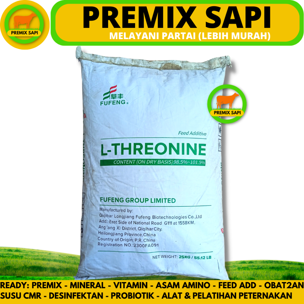 THREONINE 1 KG FUFENG - L Threonine Treonin Threonin Asam Amino Esensial Hewan Ayam Babi Bebek Puyuh