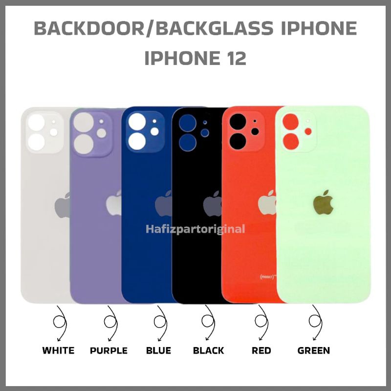 Backdoor Backglass Backcover Casing Belakang ip 12 / 12 Pro / 12 Pro Max / 13 / 13 Pro / 13 Pro Max 