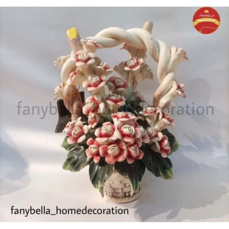 Bunga Capodimonte/ Bunga Keramik/ Hiasan keramik/ Pajangan Keramik