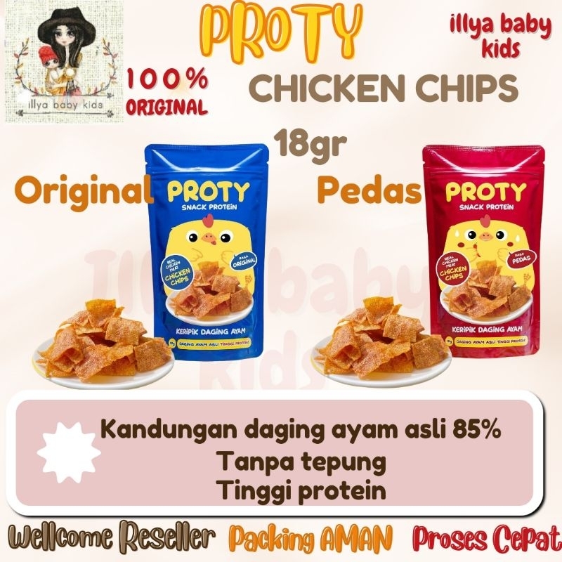 

PROTY SNACK DAGING AYAM RENDAH KALORI 18G KERIPIK ANAK CEMILAN ANAK