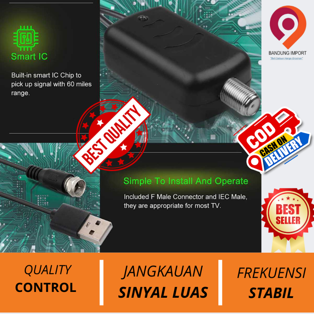 [ 100% OORIGINAL ] Penguat Sinyal Antena TV Amplifier Booster DVB-T2 / Penguat Sinyal TV