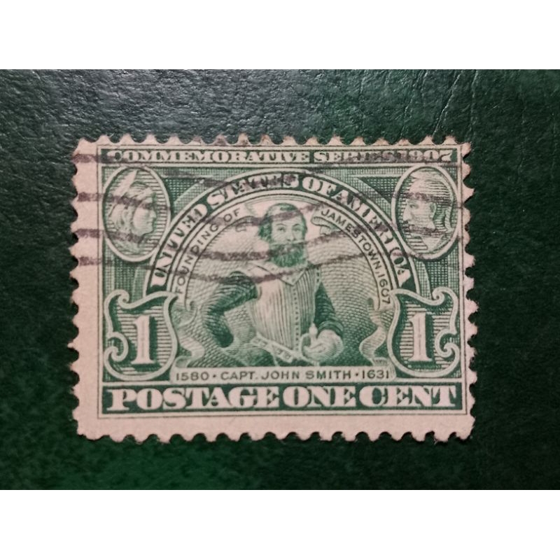 Prangko USA 1 Cent Jamestown Exposition issue Tahun 1907 Used