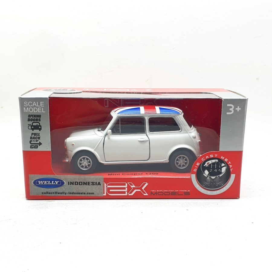 DIECAST WELLY NEX MINI COOPER UK FLAG SKALA 1:32