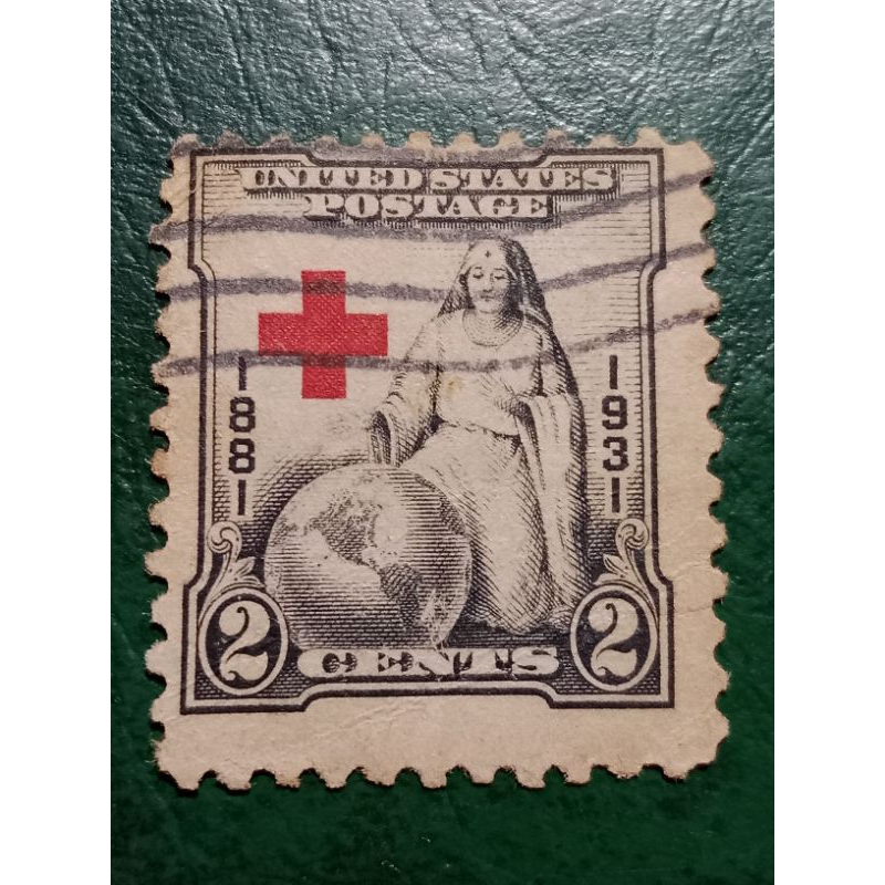 

Prangko USA 2 Cents Red Cross Society tahun 1931 Used
