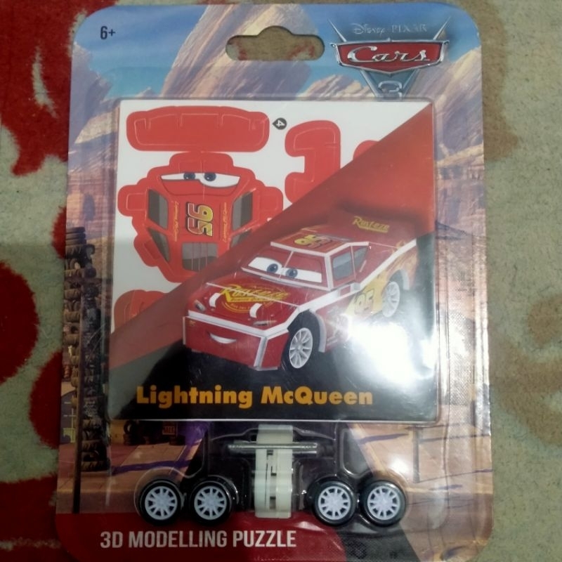 Hot Wheels Lightning McQueen Cars Pixar Disney 3D Modelling Puzzle