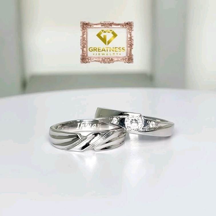 Cincin Kawin Nikah Couple Platinum AF-045