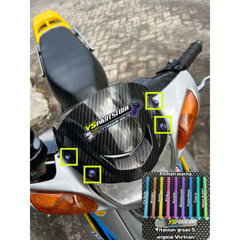 baut Titanium untuk Visor fizR dll