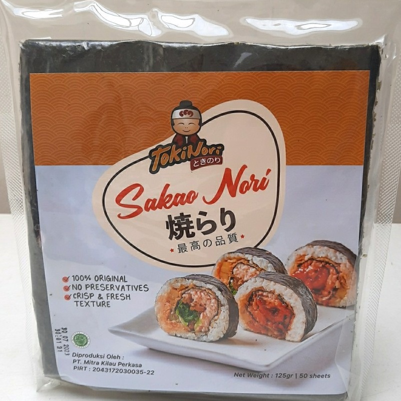 

Baru SAKAO NORI SUSHI NORI 5 LEMBAR HALAL MUI SEAWEED RUMPUT LAUT