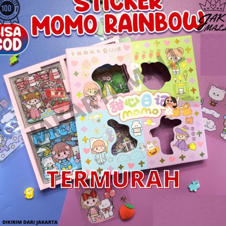 

1 Lembar Stiker Mix Warna Motif Kartun Korea Lucu Anti Air Dekorasi Handbook Scrapbook DIY JM