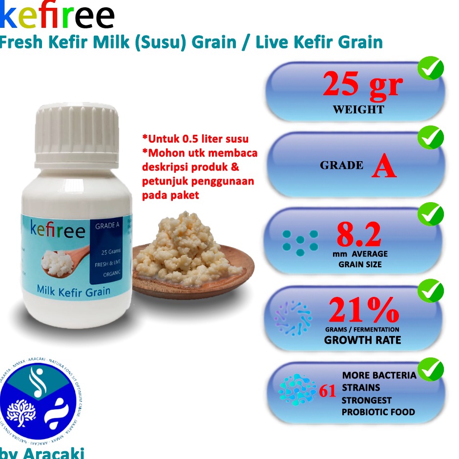 

Super Sale BIBIT KEFIR HIDUP KEFIR GRAIN 1 FRESH ORGANIC GRADE A KEFIREE