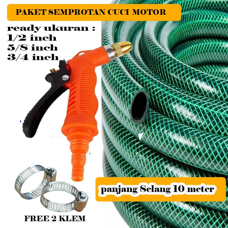 Selang air Selang cuci motor Selang 1/2 - semprotan Cuci Motor Kepala alat semprot cuci motor Hose n