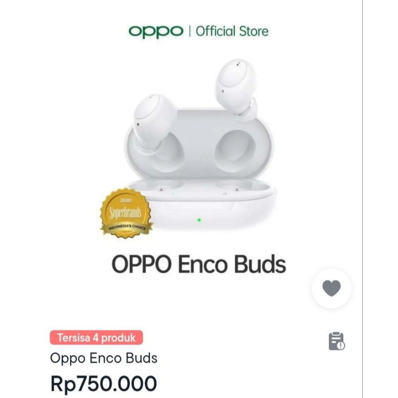 Headset Original OPPO Enco Buds Bluetooth