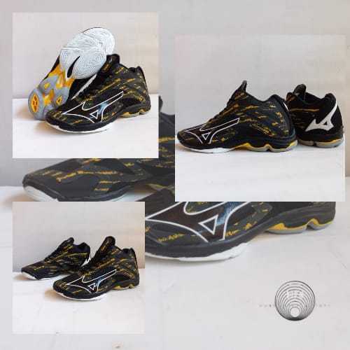 Sepatu Mizuno WLZ 7 Black Tiger Premium - Wave Lighthing Z7 Black Tiger