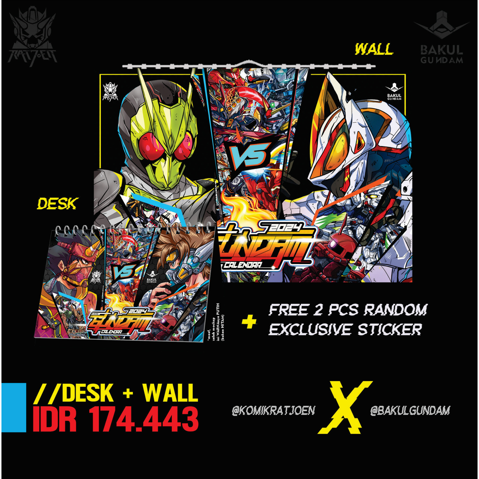 

Kalender Anime Gundam Dinding / Meja / Duduk KRBG 2024