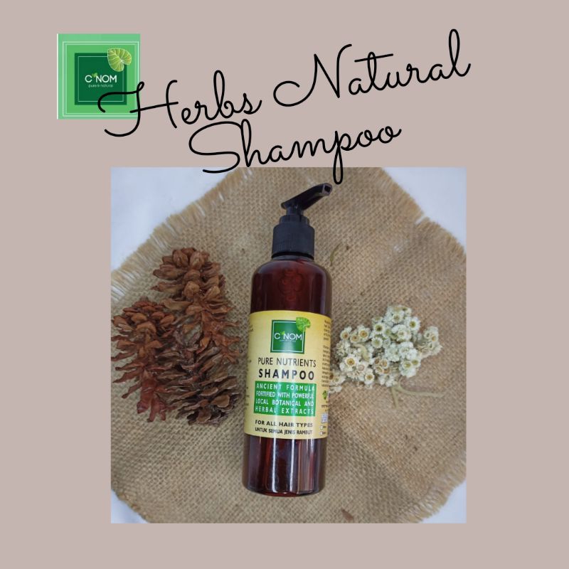 C'NOM Herbs Natural Shampoo 250 ml Tanpa Detergen Sulfate dan Paraben Shampoo Shampo Sampo Alami Her