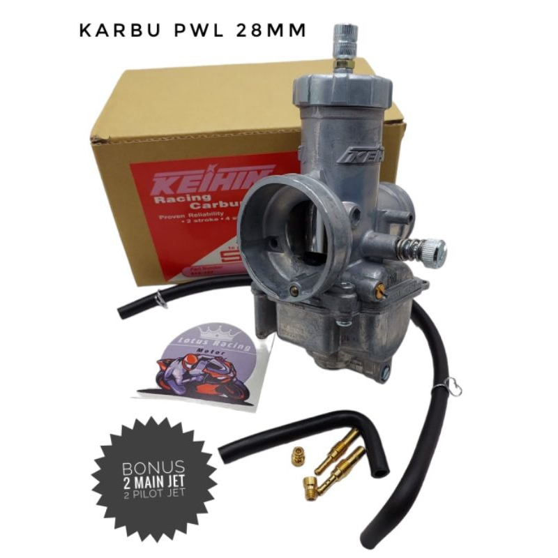 Karburator pwl 28mm ninja 150 R RR kx sudco keihin bonus pilot jet main jet
