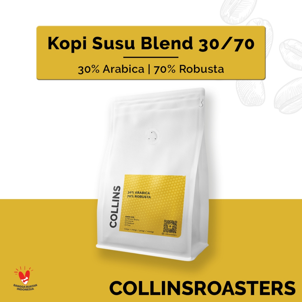 

Kopi Espresso Beans 30 70 House Blend 3070 500 gr Roast Bean Biji Bubuk Kopi Susu - 500gr