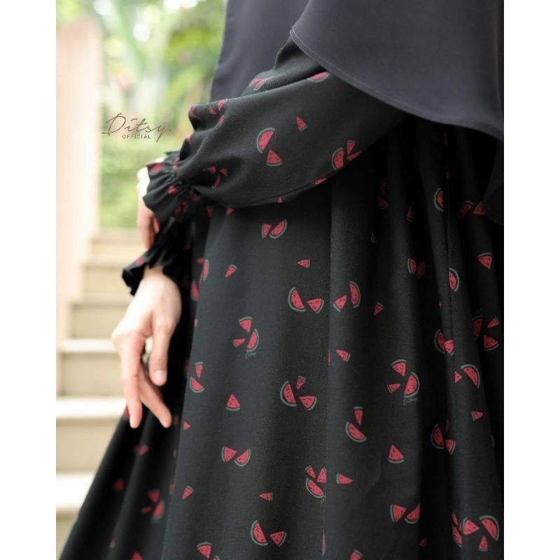DITSY 2024 BITIKH PITCHBLACK NIGHTGOWN Daster Gamis Katun Motif Premium