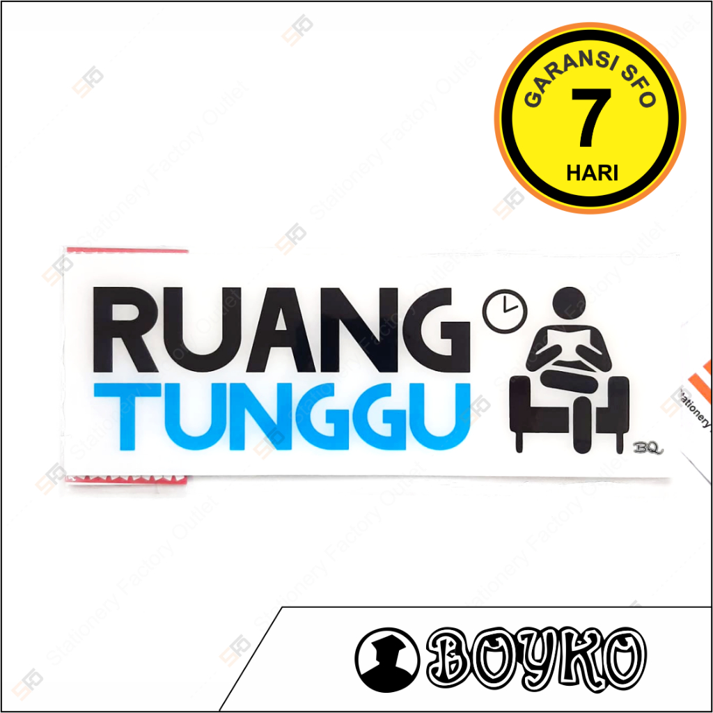 

Akrilik Ruang Tunggu - Acrylic Sign Standard 25cm x 9cm - SFO Semarang Official