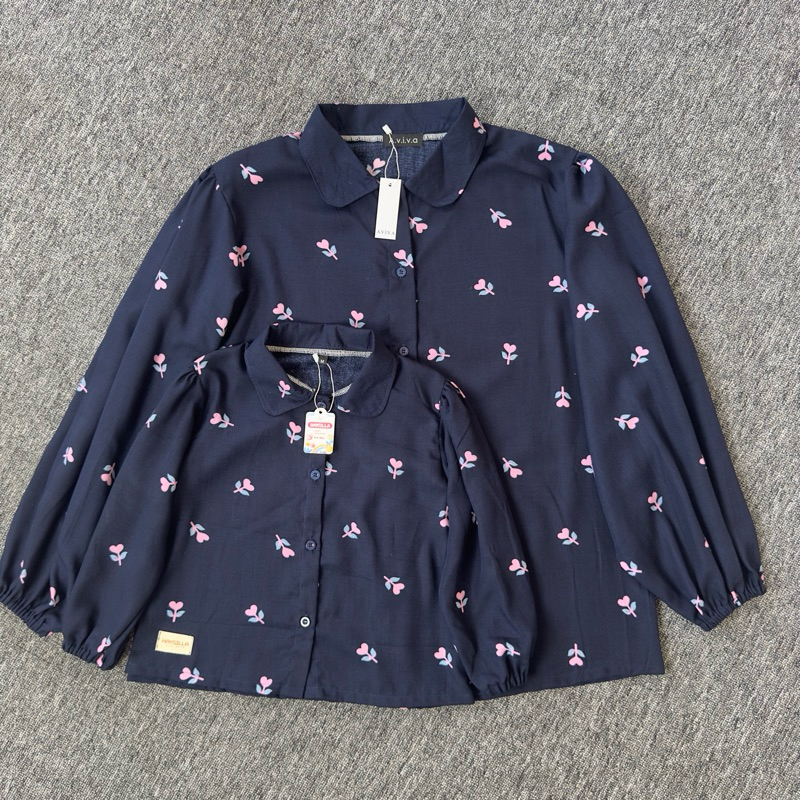 Aruni Blouse  - Atasan couple mom and kids bahan rayon (Harga Terpisah)