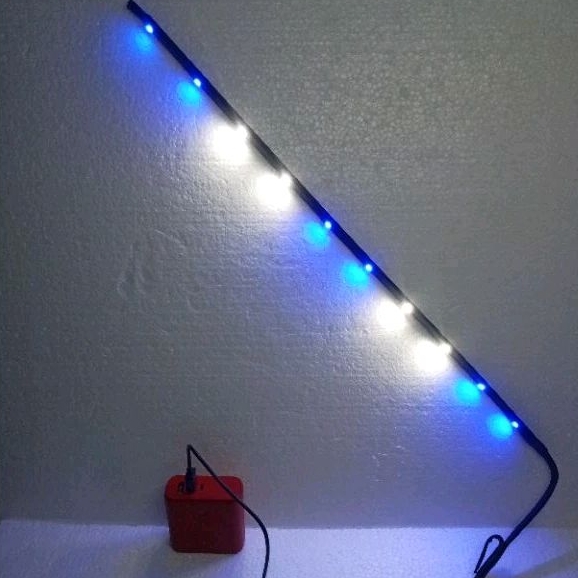 50 Cm 10 Led Lampu Aquarium Jepit Kabel usb