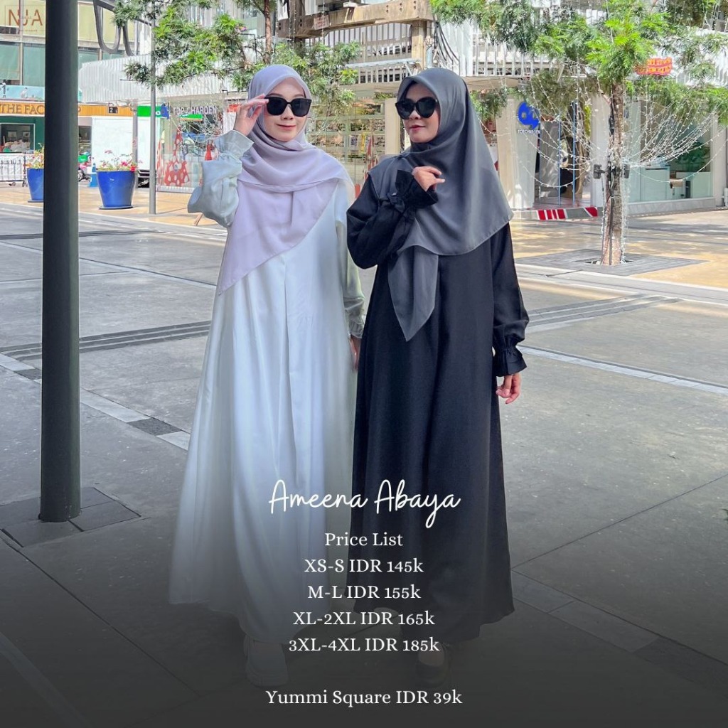 AMEENA BASIC ABAYA || Dress Gamis Abaya by Hasnaliya