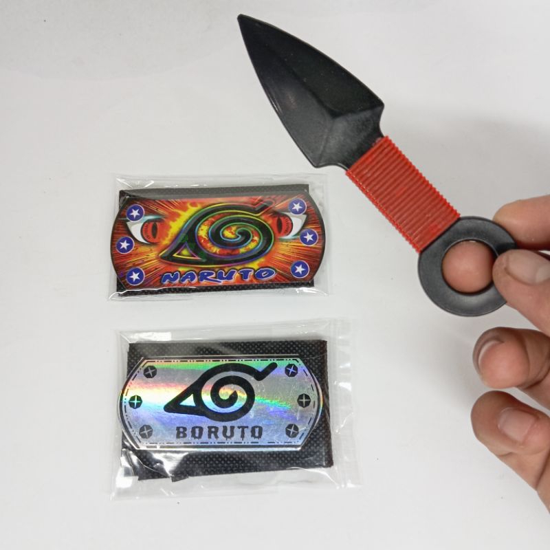 3 PCS Perlengkapan Mainan naruto / Paket lengkap Mainan naruto Ikat kepala naruto Suriken Naruto