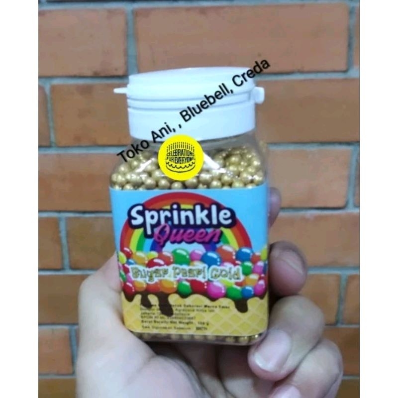 

Sprinkle Sugar Pearl Gold 4mm , Botol 100gr ( 067-BB64-R1 )