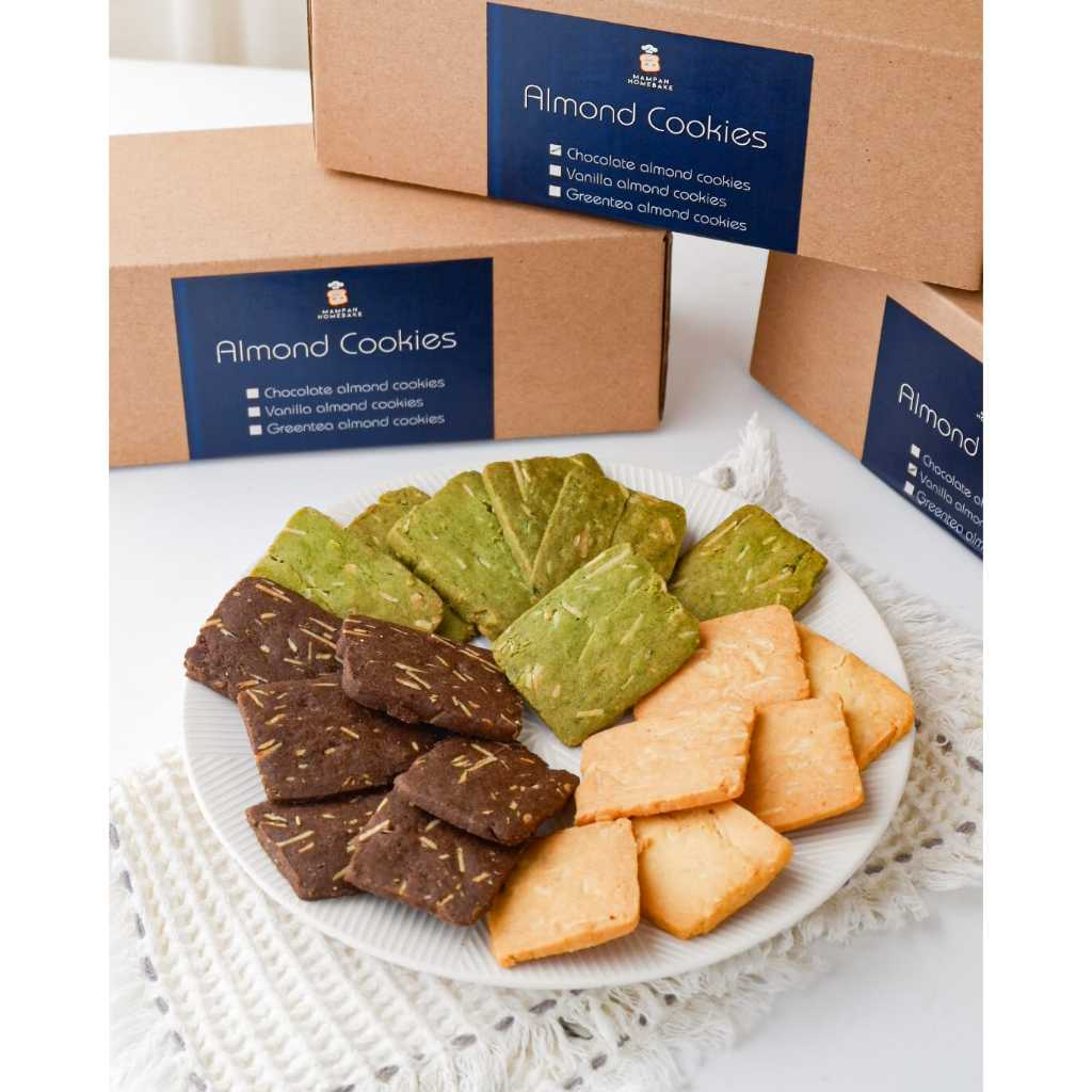 

Almond Butter Cookies | Kue Kering | Almond Crispy isi 10 (200gr) pcs Rasa Vanilla / Coklat / Matcha