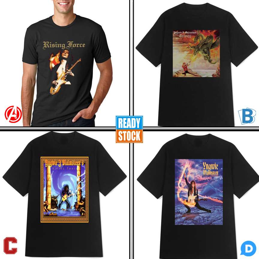 Kaos Yngwie Malmsteen Tshirt 100% Cotton