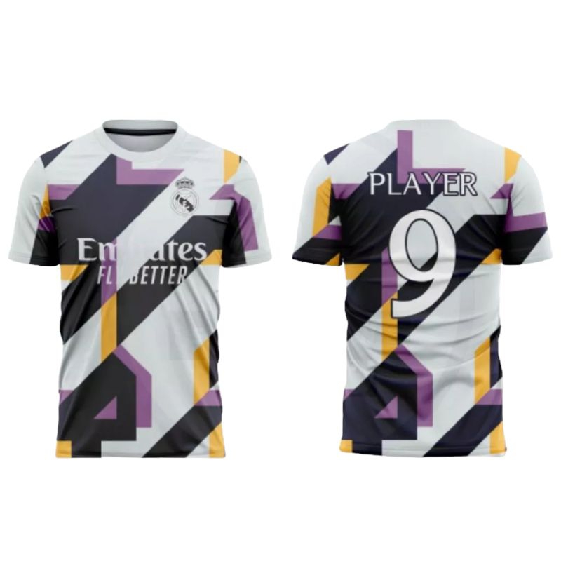 JERSEY TRAINING REAL MADRID TERBARU 2023/2024. KAOS BOLA